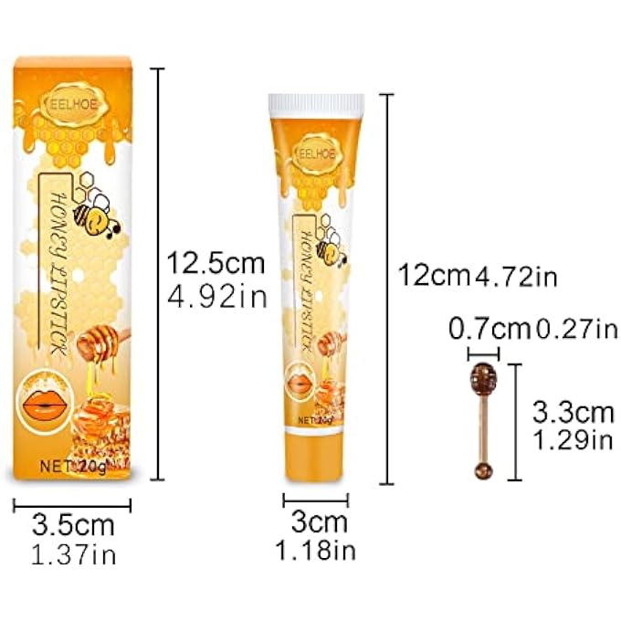 EELHOE NATURAL LIP REPAIR BALM LIP BALM HONEY MOISTURISING LIP BALM HYDRATING LIP BALM CHAPSTICK MOISTURISING LIP CARE REPAIR LIPSTICK (A) - Image 3